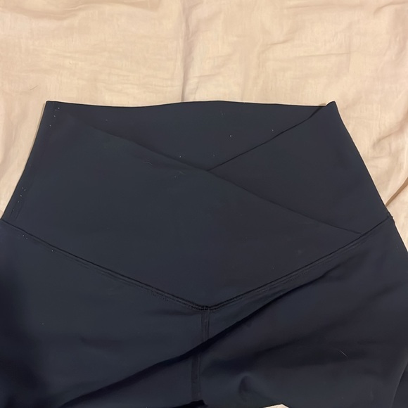 Aerie Black Real Me High Waisted Crossover Flare Leggings size Small - Picture 2 of 3